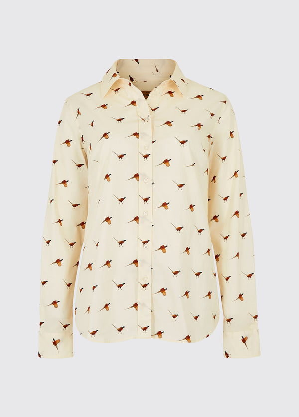dubarry Calamint Women's Pheasant Print Shirt - Cream