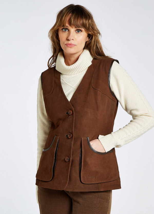 Dubarry Allendale Leather Gilet - Walnut