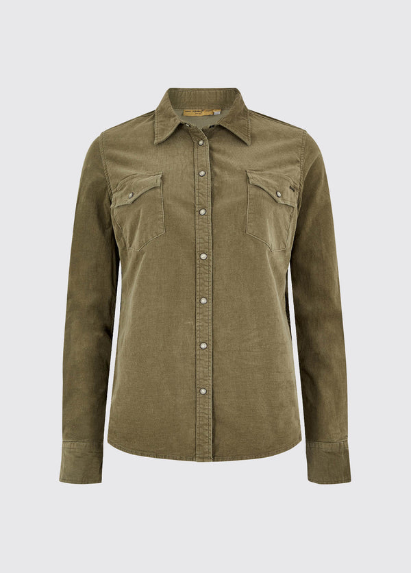 dubarry Angelica Pincord Shirt - Dusky Green