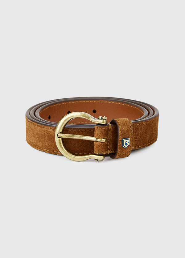 dubarry Archway Ladies Suede Belt - Camel