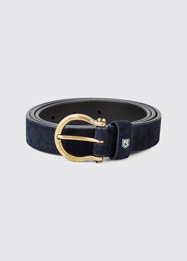 dubarry Archway Ladies Suede Belt - Navy