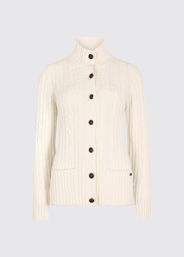dubarry Ardrahan Women’s Fisherman Cardigan - Oyster