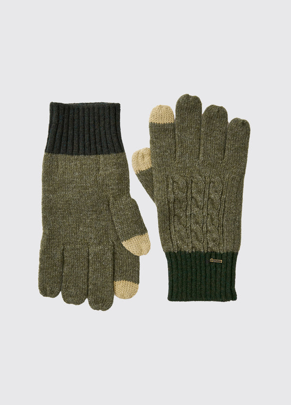 dubarry Ballyhide­­ Knitted Gloves - Olive