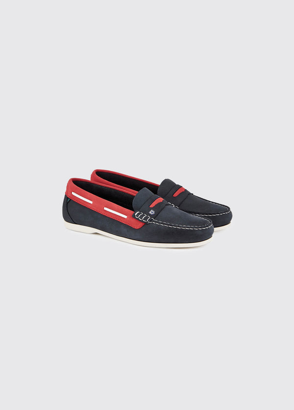 dubarry Belize Deck Shoe - Denim/Red