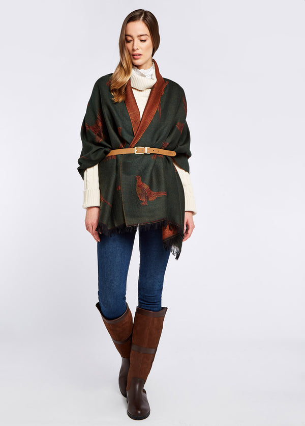 Dubarry Birchdale Wool Stole - Ivy