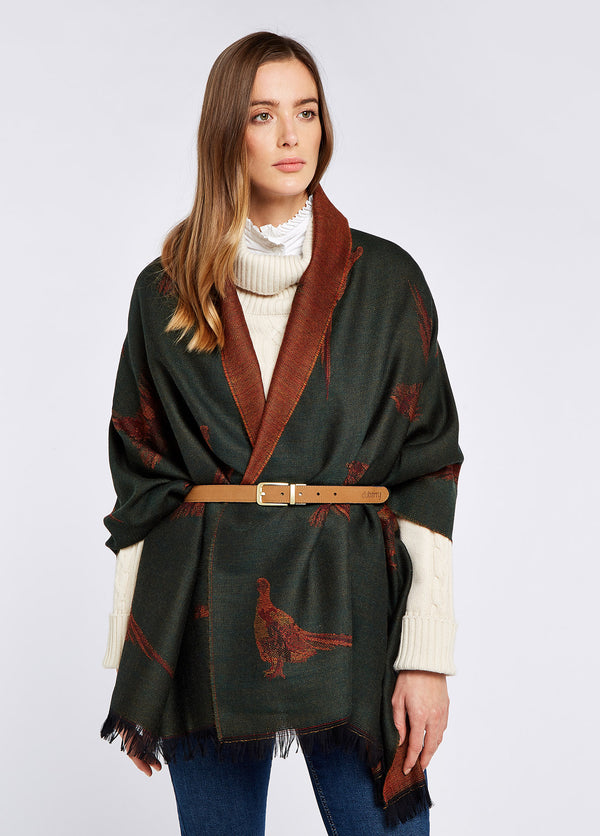 Dubarry Birchdale Wool Stole - Ivy