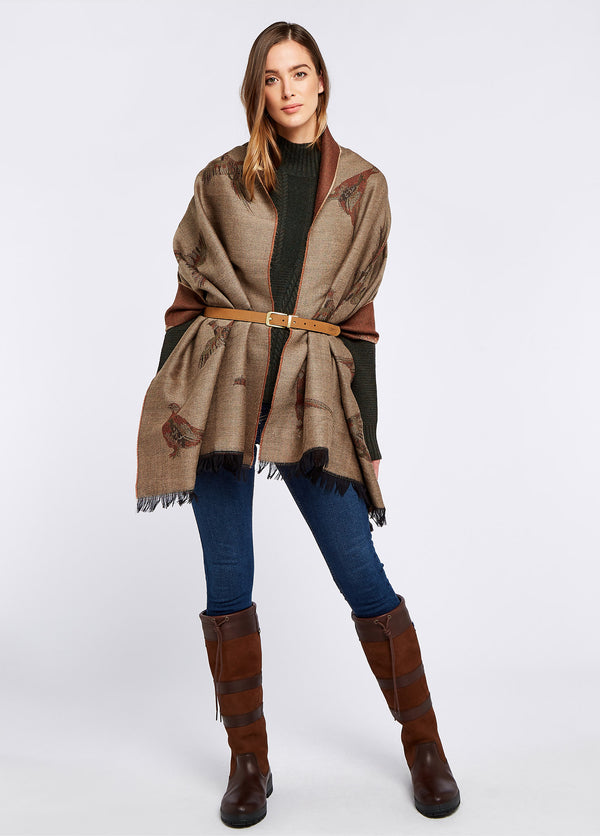 Dubarry Birchdale Wool Stole - Taupe