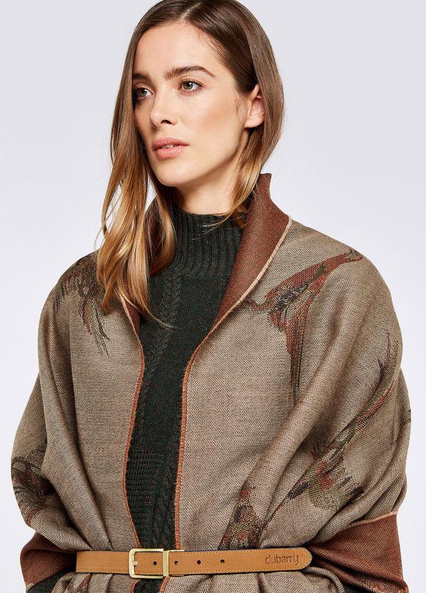 Dubarry Birchdale Wool Stole - Taupe