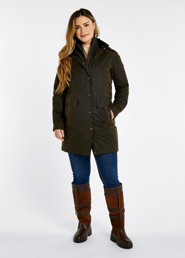 Dubarry Blacklion Waxed Cotton Jacket - Olive