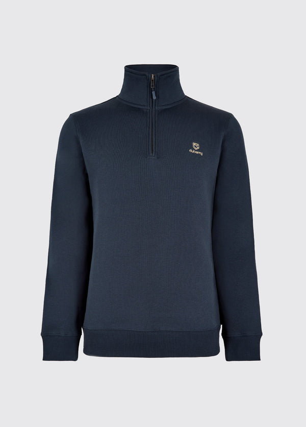 dubarry Boyce Men’s Zip Neck Sweater - Navy