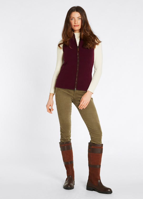Dubarry Carbury Women's Fleece Gilet - Ox Blood