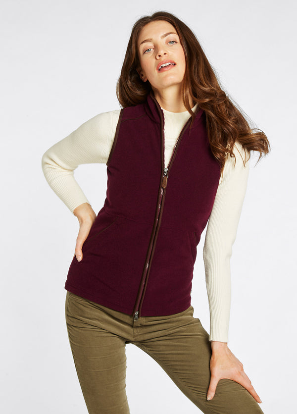 Dubarry Carbury Women's Fleece Gilet - Ox Blood