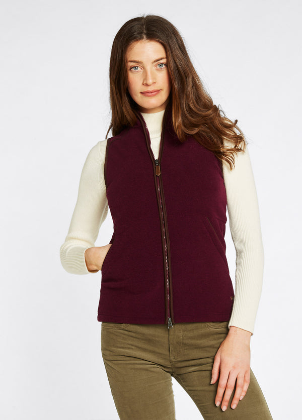 Dubarry Carbury Women's Fleece Gilet - Ox Blood