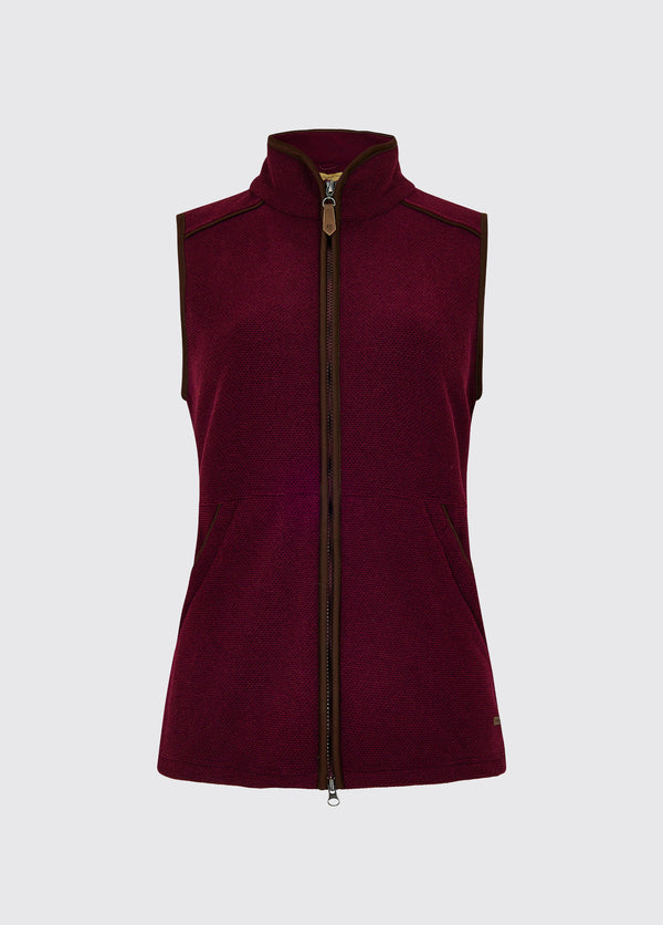 dubarry Carbury Women's Fleece Gilet - Ox Blood