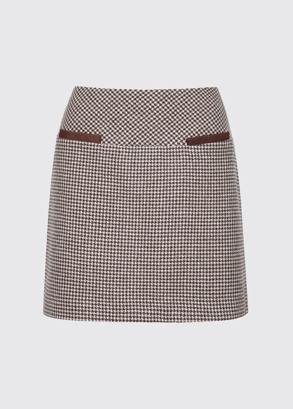 dubarry Clover Tweed Mini Skirt - Cafe