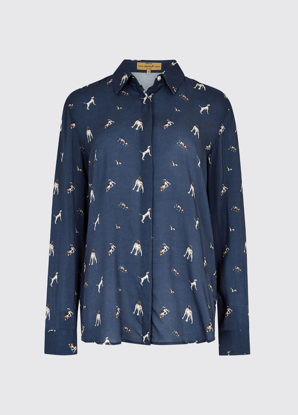 dubarry Daphne Hound Print Shirt - Navy