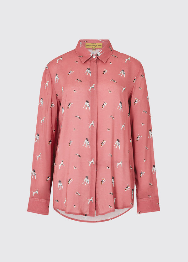 dubarry Daphne Hound Print Shirt - Ruby Red