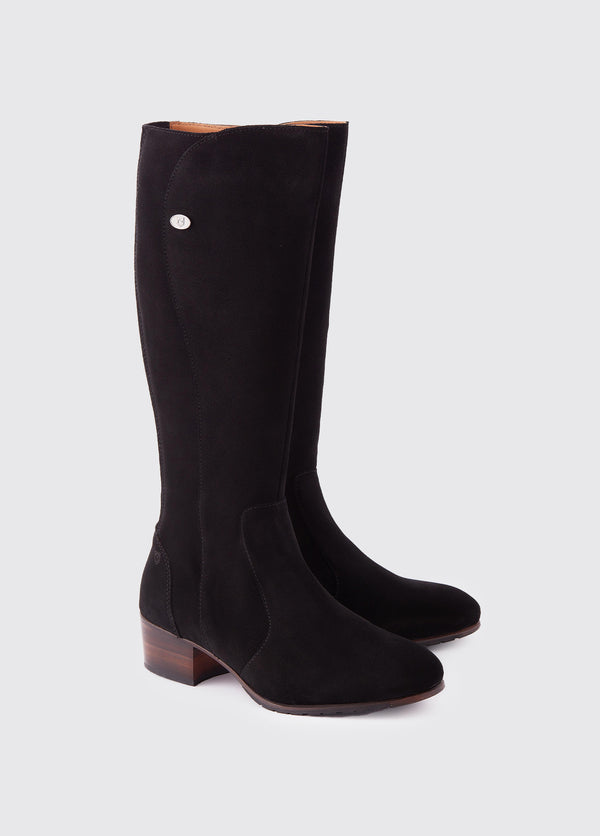 dubarry Downpatrick Knee High Boot - Black Suede