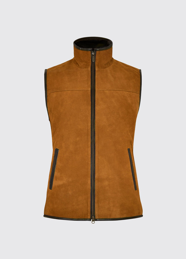 dubarry Dunhill Leather Gilet - Tan