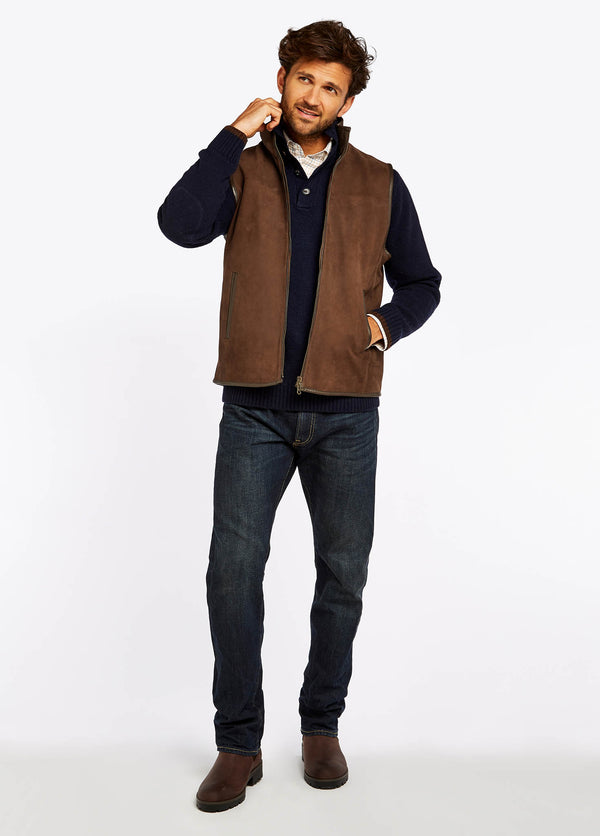 Dubarry Dunhill Leather Gilet - Walnut