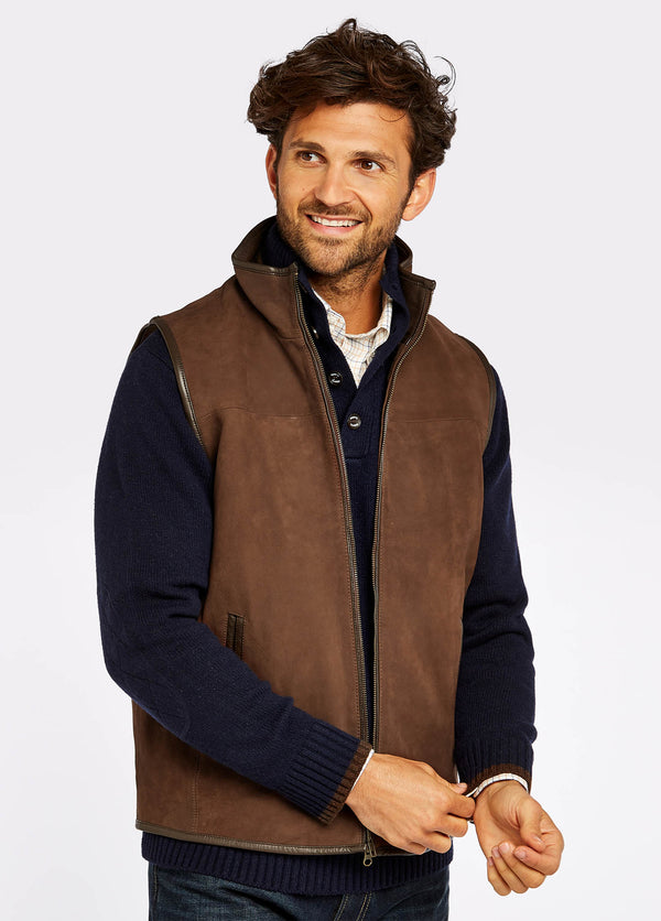 Dubarry Dunhill Leather Gilet - Walnut