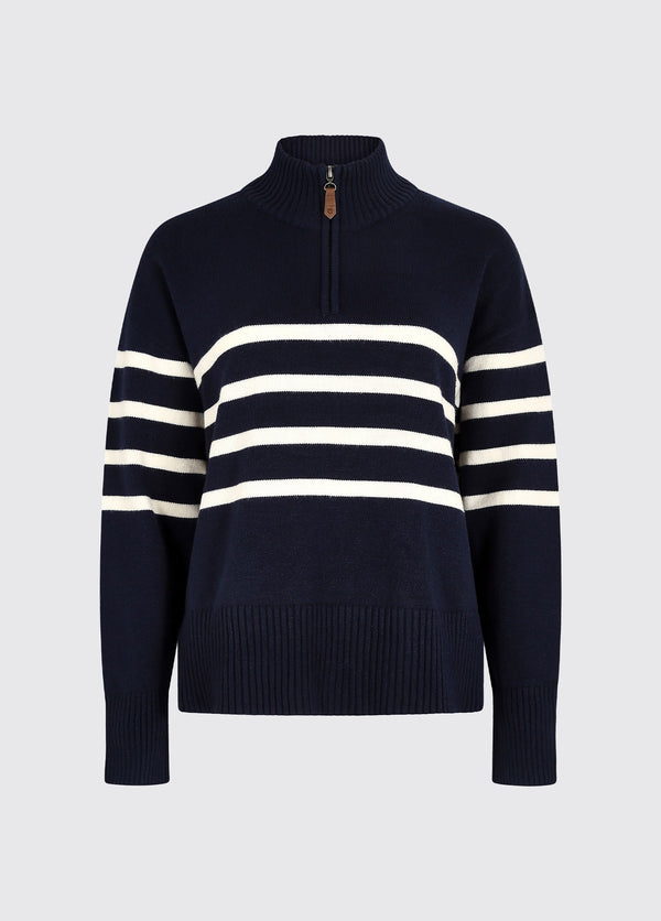 dubarry Fonthill Women’s Zip Neck Sweater - Navy