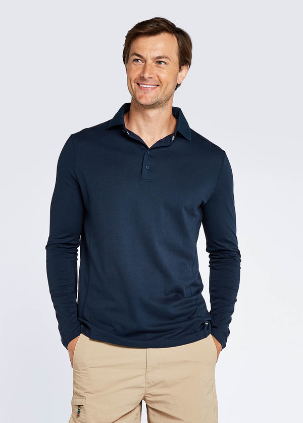 Dubarry Freshford Mens Long-sleeved Polo - Navy