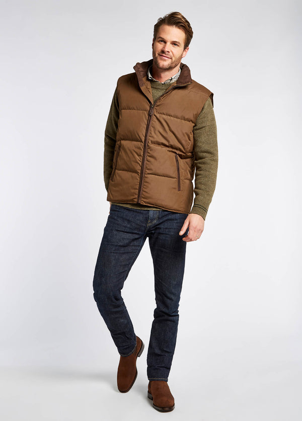 Dubarry Graystown Mens Down-filled Gilet - Walnut