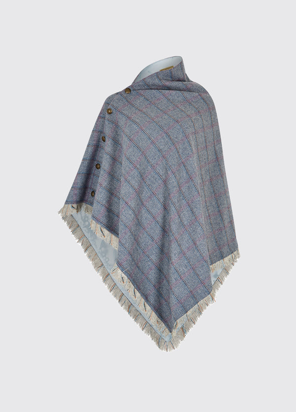 dubarry Hazelwood Tweed Poncho - Demin Haze