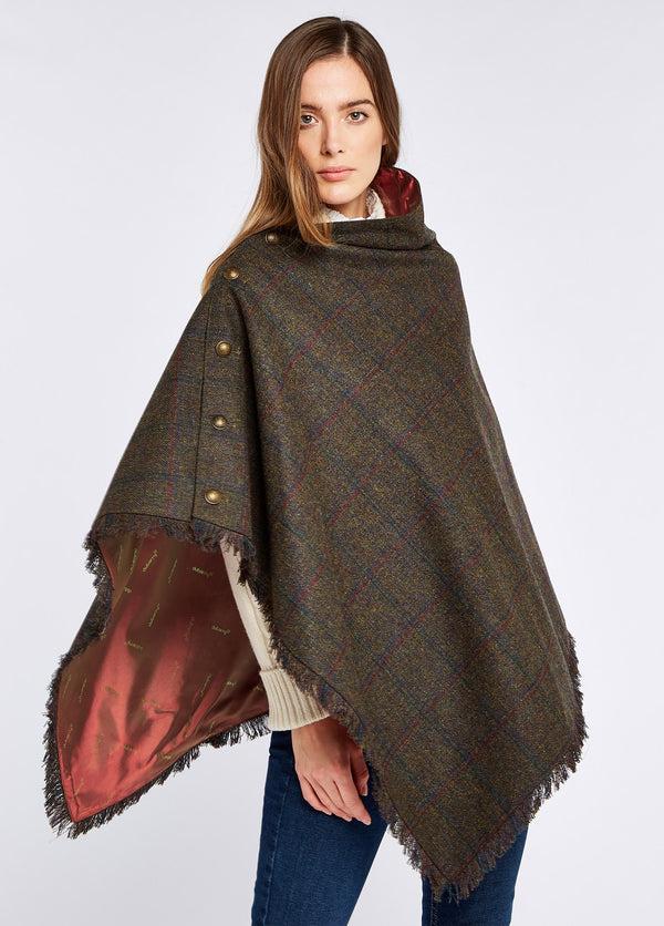 Dubarry Hazelwood Tweed Poncho - Hemlock