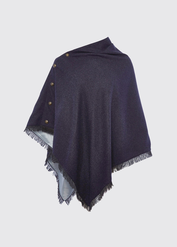 dubarry Hazelwood Tweed Poncho - Navy