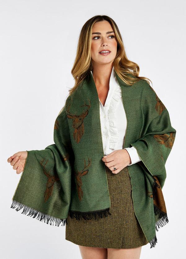 Dubarry Heatherbell Stole - Dusky Green