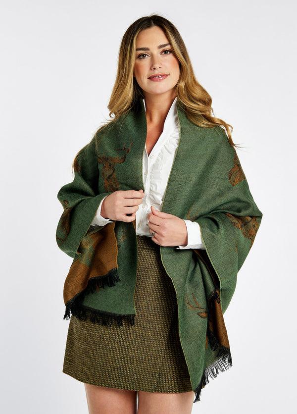 Dubarry Heatherbell Stole - Dusky Green