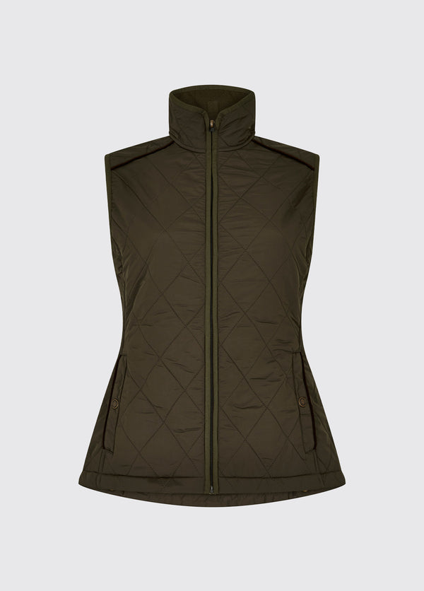 dubarry Heywood Women’s Quilted Gilet- Olive