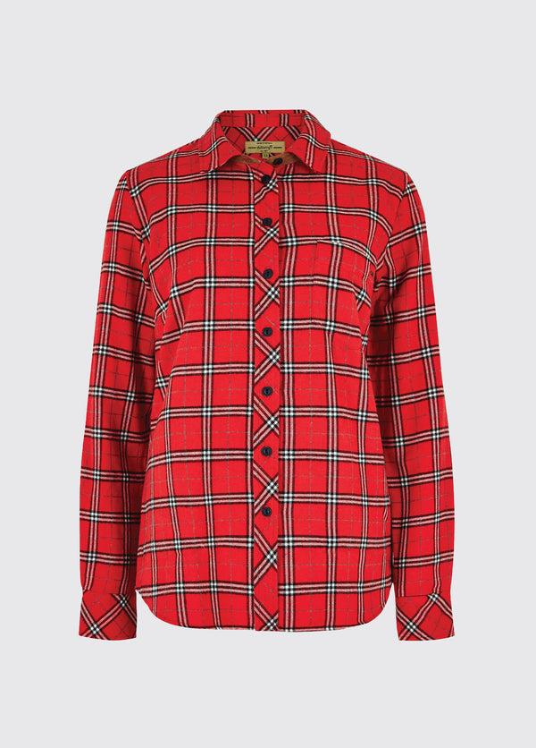 dubarry Japonica Check Shirt - Cardinal