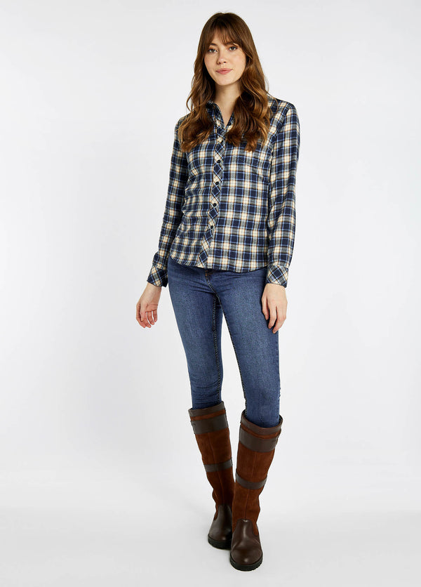 Dubarry Japonica Check Shirt - Peacock Blue