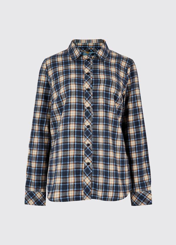 dubarry Japonica Check Shirt - Peacock Blue