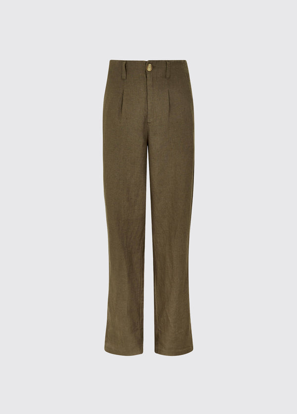 dubarry Kelby Women’s Linen Trousers - Khaki