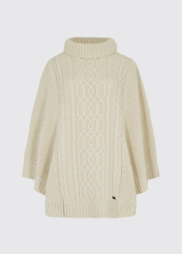 dubarry Kilronan Women’s Merino Poncho - Cream