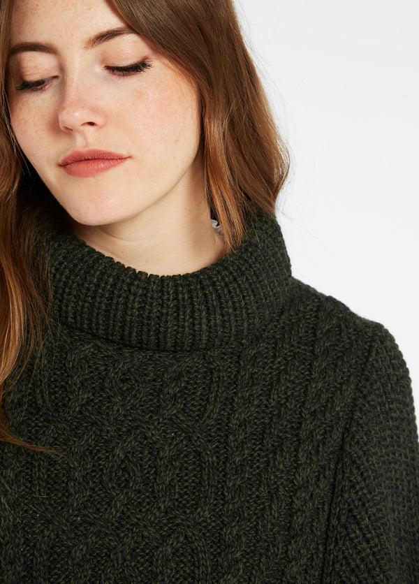 Dubarry Kilronan Women’s Merino Poncho - Olive