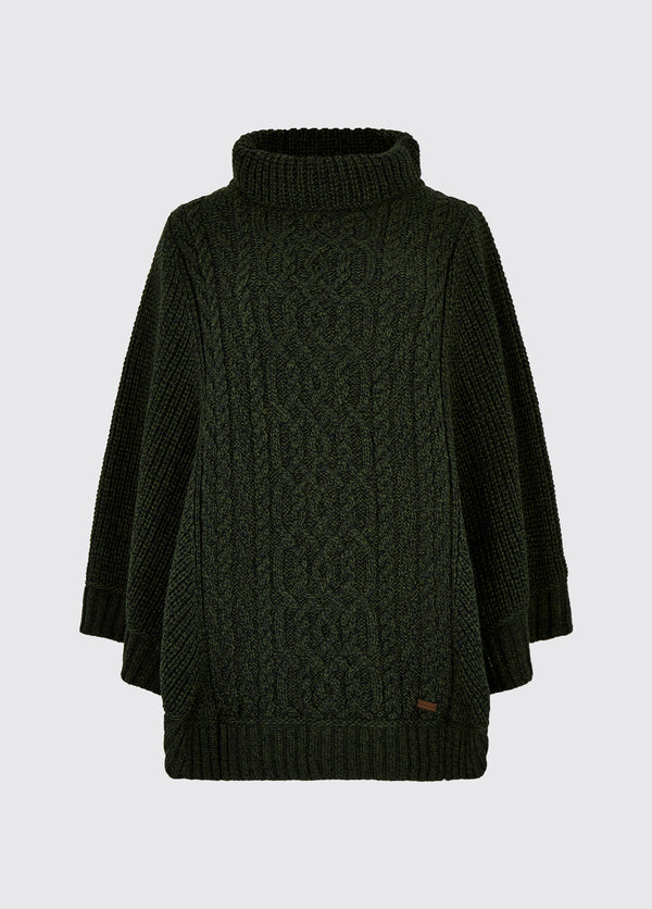 dubarry Kilronan Women’s Merino Poncho - Olive