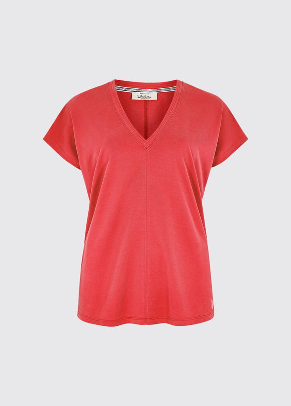 dubarry Laragh V-Neck Top - Cardinal
