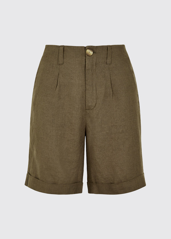 dubarry Maryland Women’s Linen Shorts - Khaki