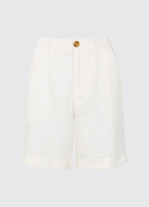 dubarry Maryland Women’s Linen Shorts - White