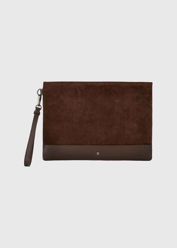 dubarry Millymount Ladies Suede Clutch - Cigar