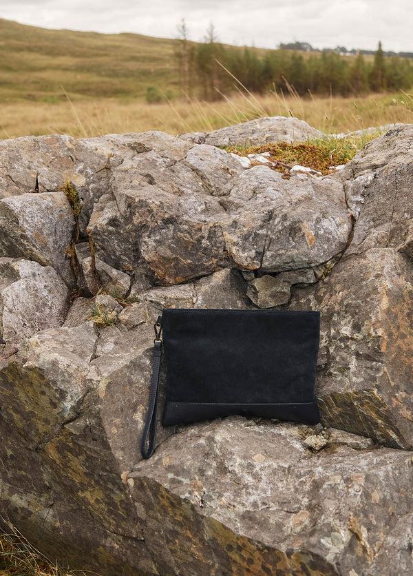 Dubarry Millymount Ladies Suede Clutch - French Navy