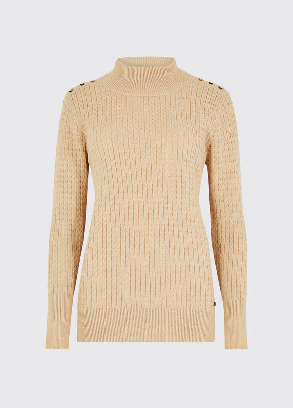 dubarry Monkstown Cable Stitch Sweater - Oyster