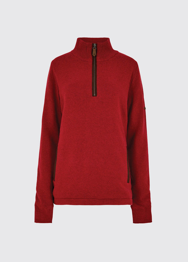 dubarry Morrisey Zip Neck Sweater - Cardinal