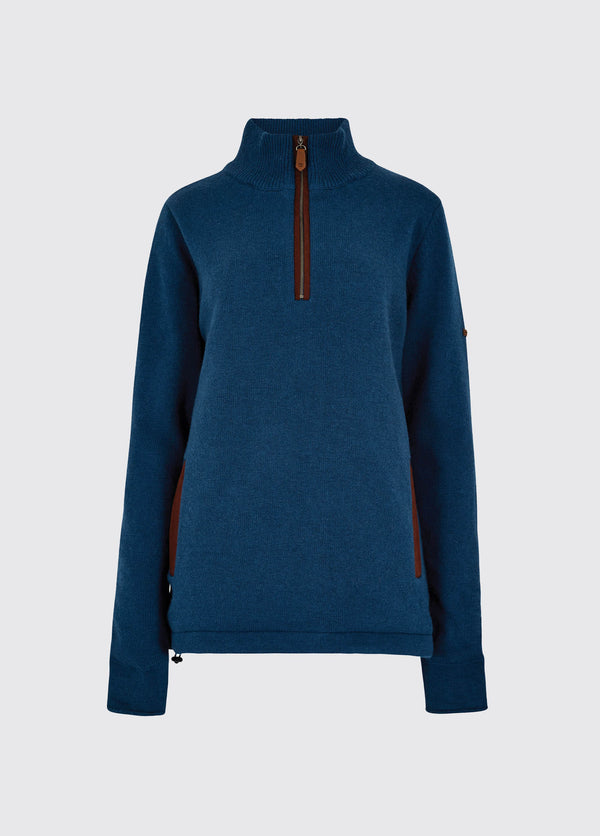 dubarry Morrisey Zip Neck Sweater - Peacock Blue