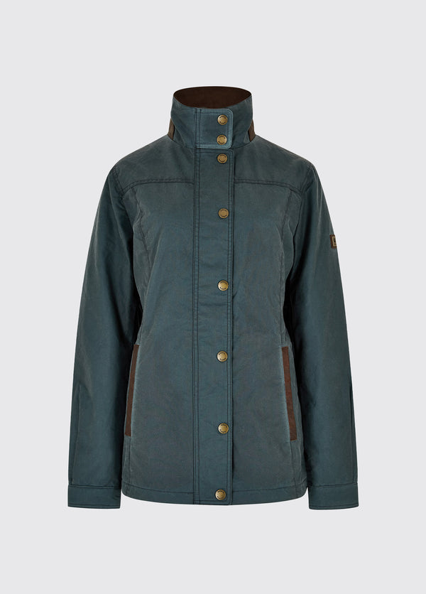 dubarry Mountrath Wax Jacket - Dark Pebble
